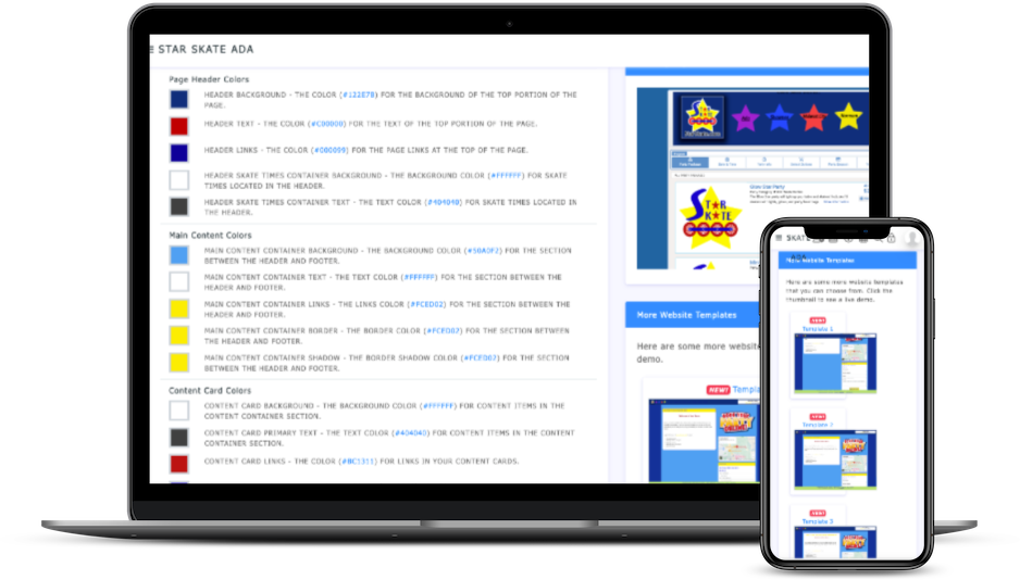 rinkware website tools